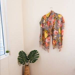 Floral Print Shawl or Scarf